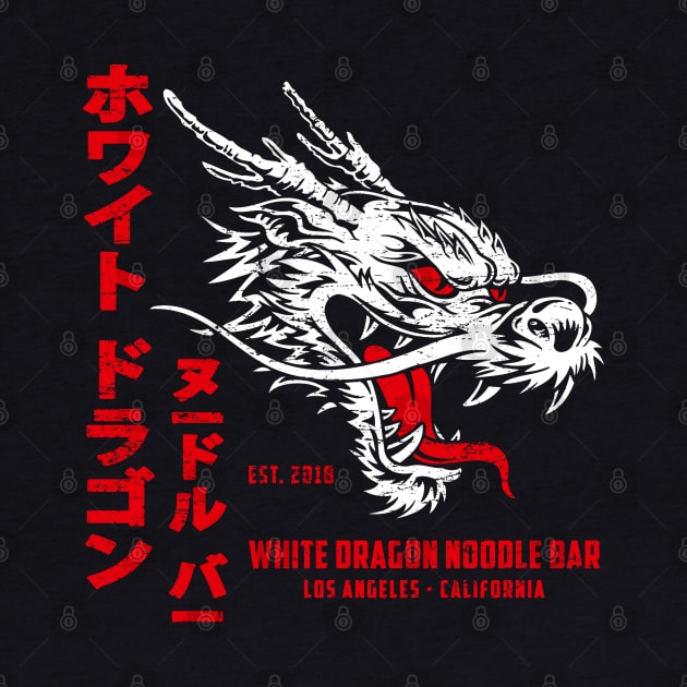 White Dragon Noodle Bar (aged look) by MoviTees.com